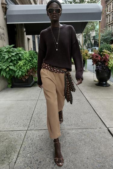 Zara Брюки CARROT с защипами