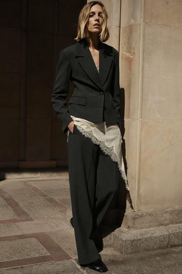 Zara Брюки из тканевой структуры — ZW COLLECTION