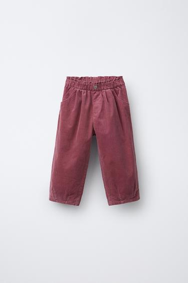 Zara Брюки BAGGY из тонкого вельвета с подкладкой