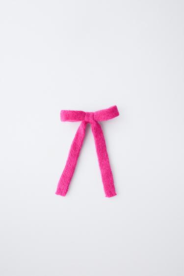 Zara Вязаная заколка для волос с бантом