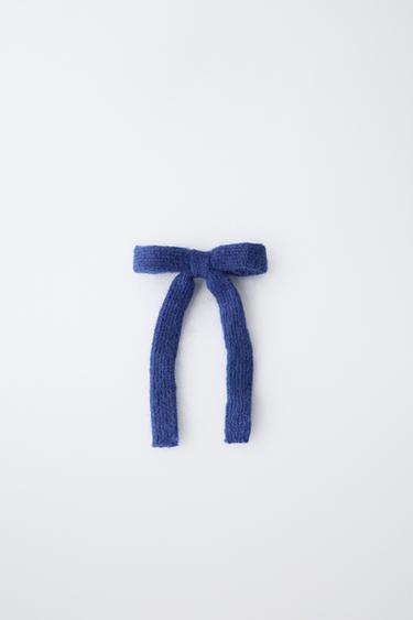 Zara Вязаная заколка для волос с бантом