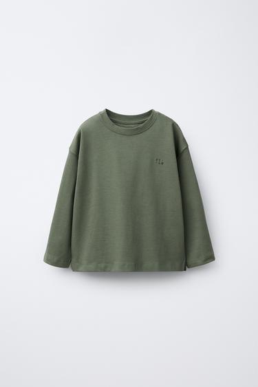 Zara Футболка HEAVYWEIGHT с вышивкой