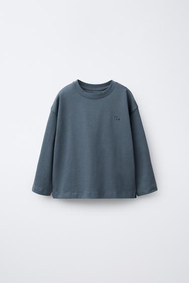 Zara Футболка HEAVYWEIGHT с вышивкой