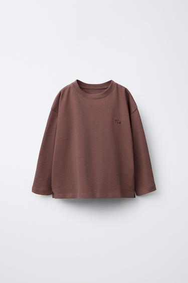 Zara Футболка HEAVYWEIGHT с вышивкой