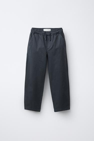 Zara Прямые брюки с нашивкой