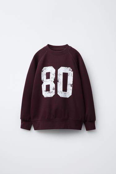 Zara Толстовка с принтом «номер»