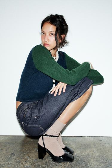 Zara Высокие носки в рубчик