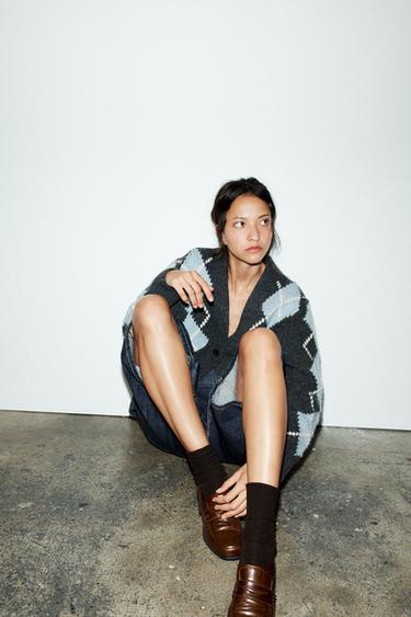 Zara Высокие носки в рубчик