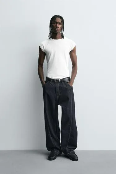 Джинсы BAGGY FIT со смещенным швом