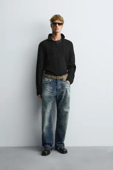TEXTURED KNIT CORD POLO SHIRT