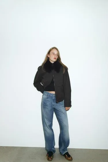 Кроссовки из кожи с животным принт и овечьей шерстью