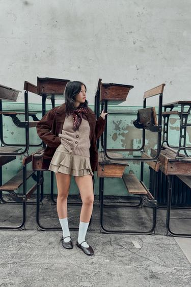 Zara Юбка-шорты с обоPками