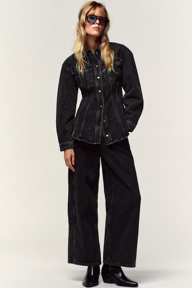 Zara Джинсы-кюлоты Z1975 с высокой посадкой купить с доставкой.