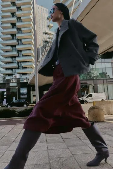 Юбка-накидка миди с поясом