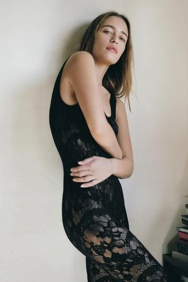 Бесшовный кружевной комбинезон- Заказать в России