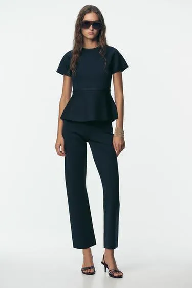 STRAIGHT KNIT TROUSERS
