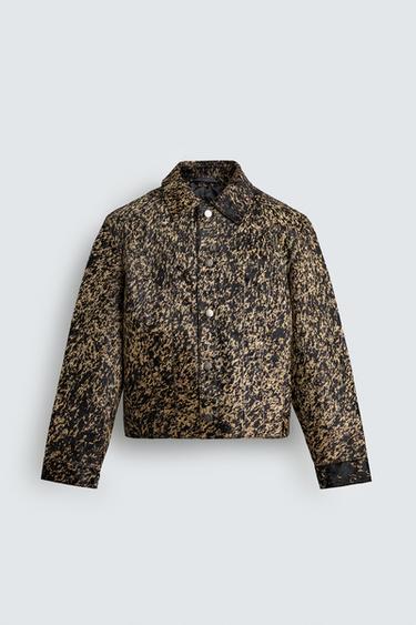 Zara Кожаная куртка с меховым принтом купить с доставкой.