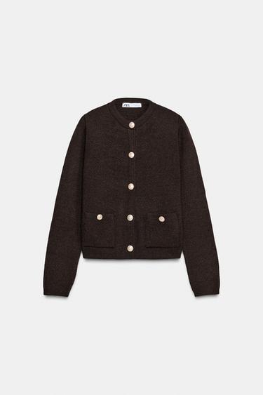 Zara Кардиган с золотистыми пуговицами купить с доставкой.