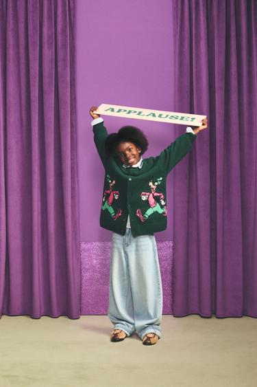 Zara Шерстяной кардиган GOOFY HARRY LAMBERT FOR ZARA X DISNEY купить с доставкой.