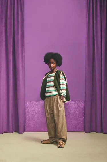 7-14 лет / майка в полоску с нашивкой HARRY LAMBERT FOR ZARA X DISNEY