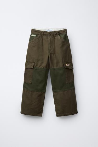 Zara Прямые брюки с нашивками