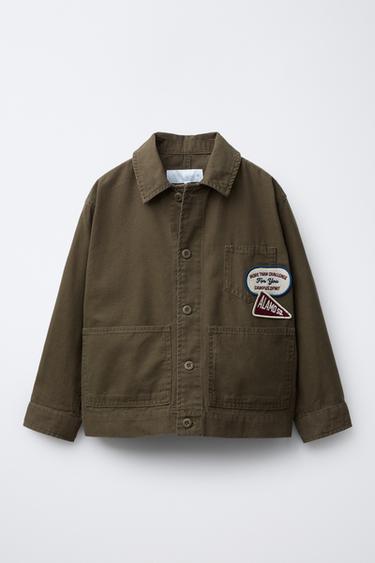 Zara Куртка-рубашка с нашивками