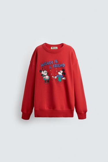 Zara Толстовка с принтом MINNIE + MICKEY MOUSE HARRY LAMBERT FOR ZARA X DISNEY