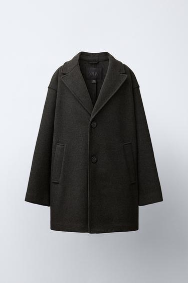 Zara Длинное пальто из синтетической шерсти