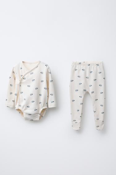 Zara Набор боди и ползунков «овечки»