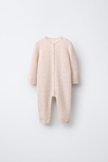 Zara Трикотажный комбинезон из хлопка и шерсти купить с доставкой.