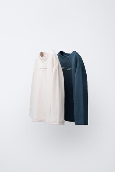 Zara Набор из двух футболок с длинными рукавами купить с доставкой.