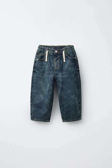 Zara Джинсы BALLOON с эффектом потертости купить с доставкой.