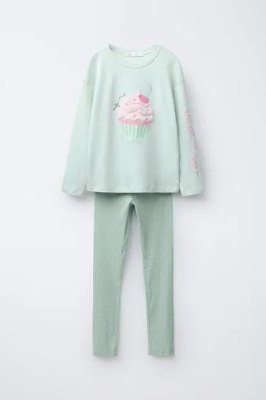 6-14 лет/пижама с принтом «торт с мехом»