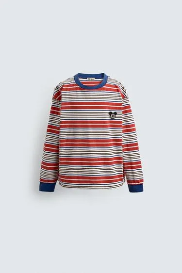 2-6 лет/ футболка в полоску с нашивкой HARRY LAMBERT FOR ZARA X DISNEY
