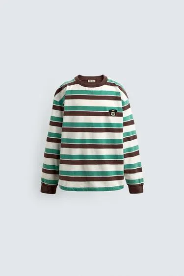 2-6 лет/футболка в полоску с нашивкой HARRY LAMBERT FOR ZARA X DISNEY