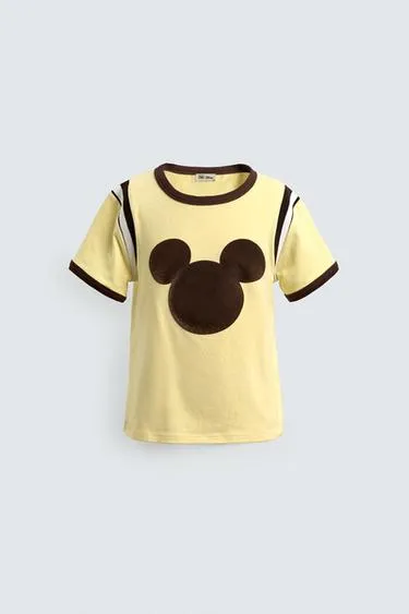 Футболка в рубчик с контрастной надписью HARRY LAMBERT FOR ZARA X DISNEY