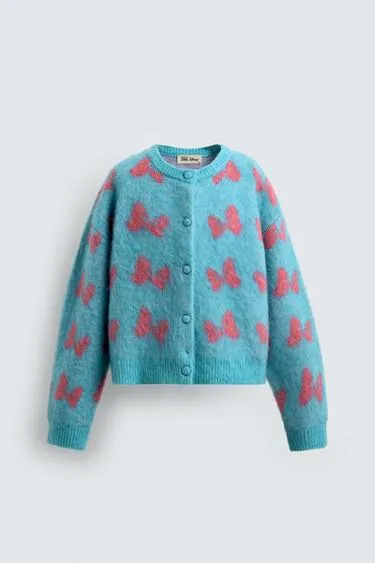 Кардиган INTARSIA с бантами HARRY LAMBERT FOR ZARA X DISNEY