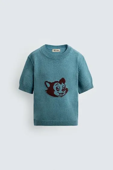 Трикотажная футболка с жаккардовым рисунком фигаро HARRY LAMBERT FOR ZARA X DISNEY