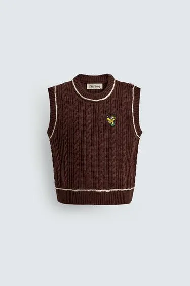 Трикотажный жилет с нашивкой PLUTO HARRY LAMBERT FOR ZARA X DISNEY