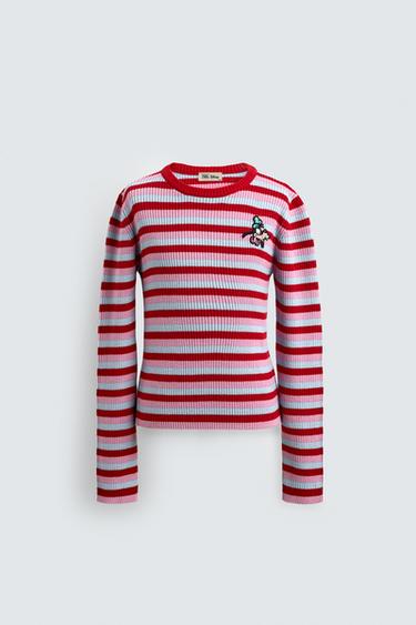 Zara Джемпер в полоску с нашивкой GOOFY HARRY LAMBERT FOR ZARA X DISNEY