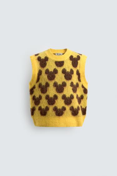 Zara Трикотажный жилет с силуэтом микки HARRY LAMBERT FOR ZARA X DISNEY