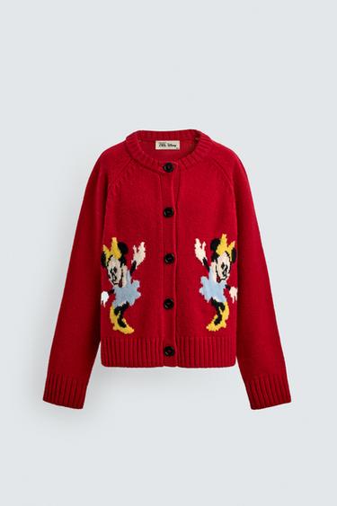 Zara Вязаный кардиган из шерсти MINNIE MOUSE HARRY LAMBERT FOR ZARA X DISNEY