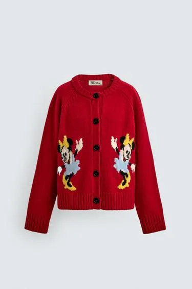 Вязаный кардиган из шерсти MINNIE MOUSE HARRY LAMBERT FOR ZARA X DISNEY