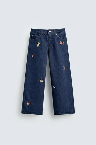 Джинсы WIDE FIT с вышивкой HARRY LAMBERT FOR ZARA X DISNEY