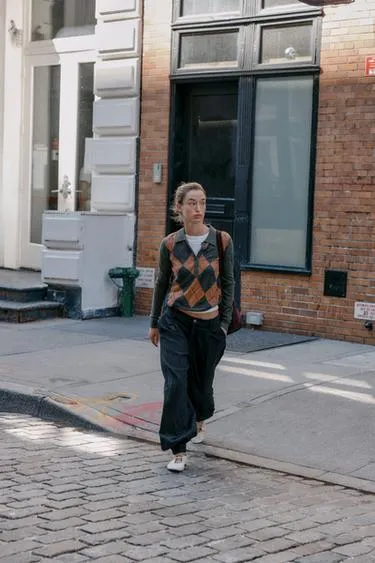 Вязаный джемпер поло с ромбами- Заказать в России