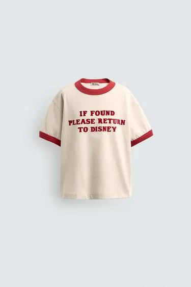 2-6 лет/ футболка с текстом HARRY LAMBERT FOR ZARA X DISNEY- Заказать в России