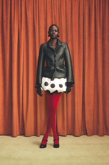 Zara Приталенный блейзер из искусственной кожи HARRY LAMBERT FOR ZARA X DISNEY