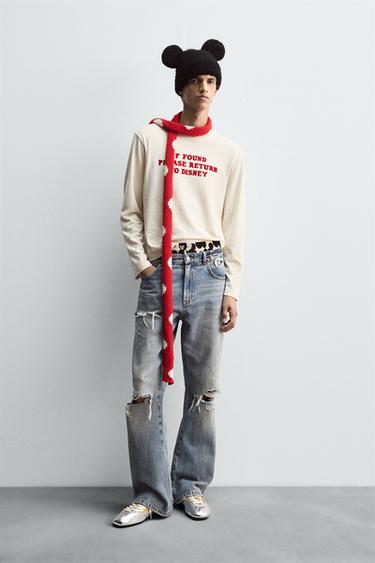 Zara Футболка х слоганом харри ламберт для ZARA X DISNEY