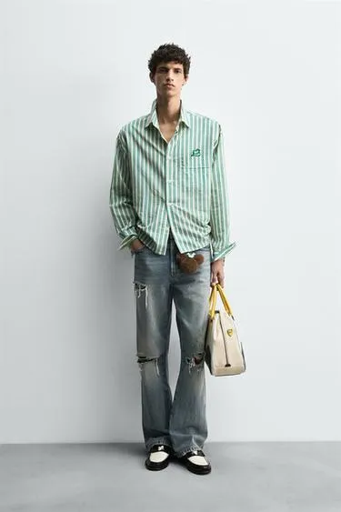 Рубашка в полоску с принтом PLUTO HARRY LAMBERT FOR ZARA X DISNEY