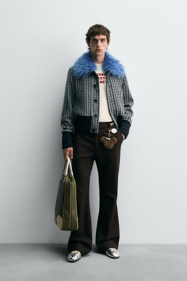 Zara Бомбер в клетку с комбинированной отделкой HARRY LAMBERT FOR ZARA X DISNEY